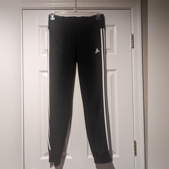Preowned Women's S Adiddas Black Skinny Leg Trackpants - Picture 3 of 3